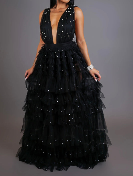 CHARLOTTE MAXI DRESS ( Black )