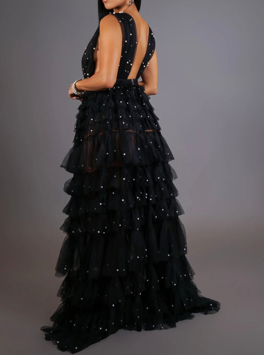 CHARLOTTE MAXI DRESS ( Black )