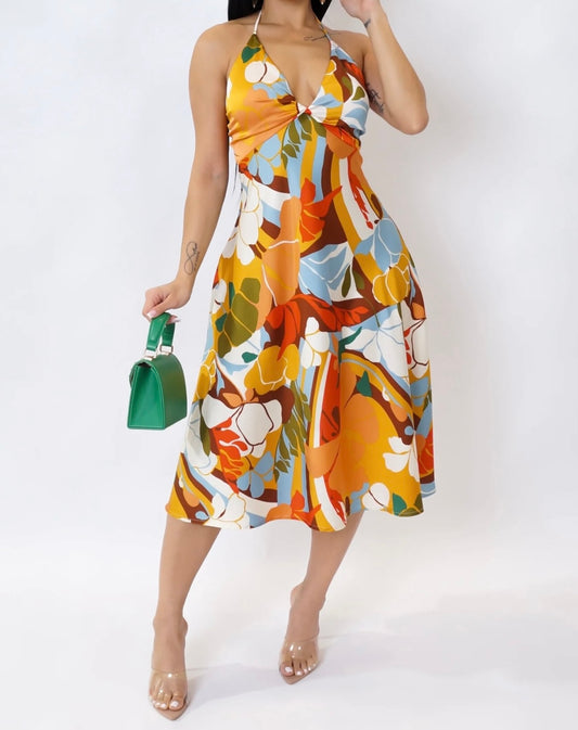 SIMPLE TOUCH MINI DRESS ( Mustard )