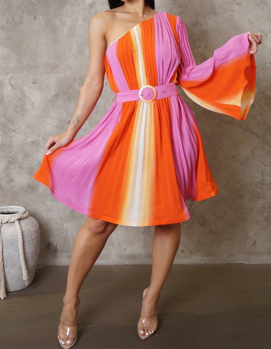 JUEDI MINI DRESS ( Pink & Orange )