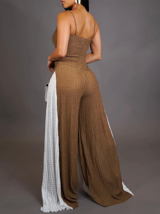 FRISKY GIRL JUMPSUIT ( Brown )