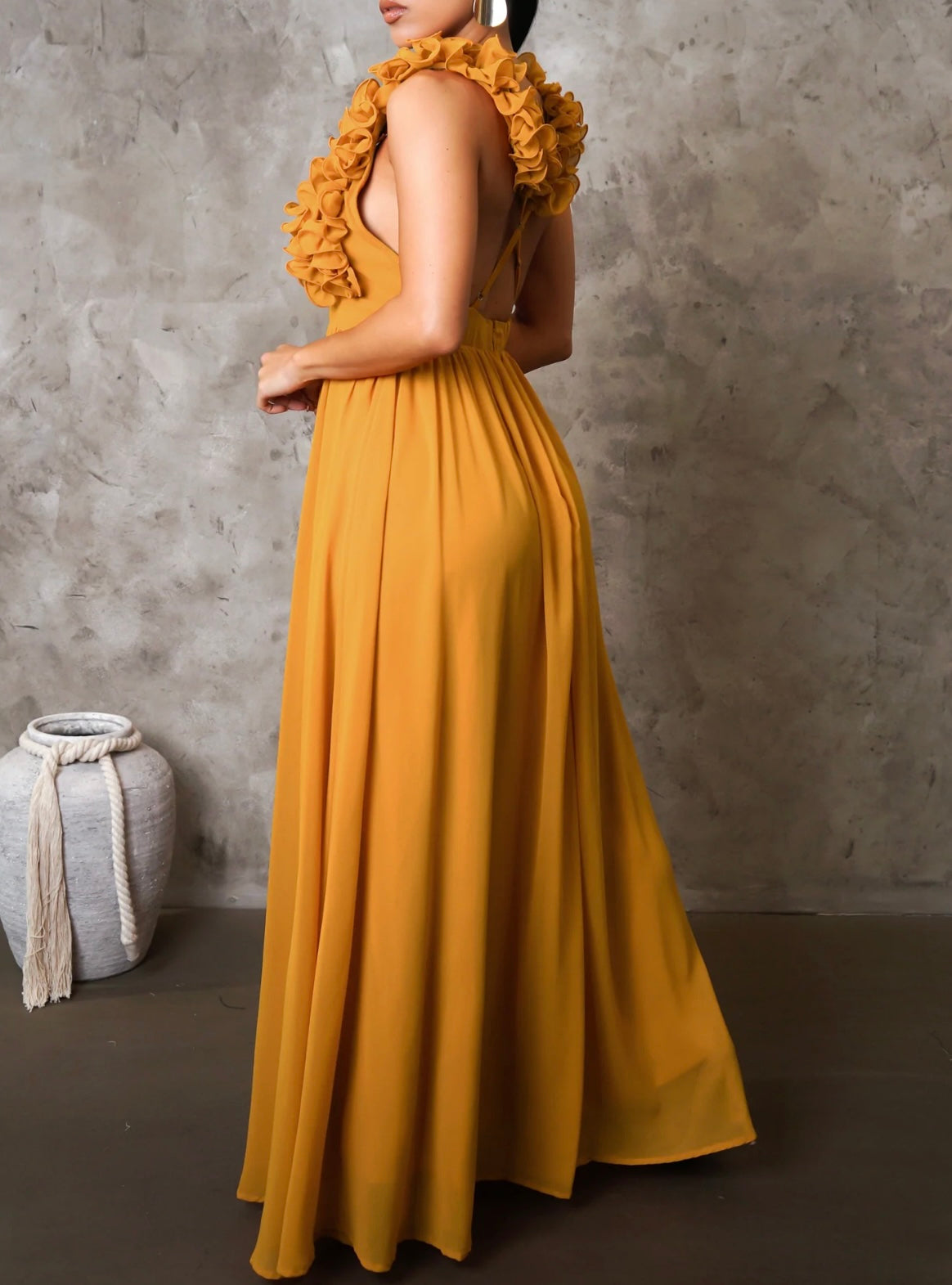 KIALEA MAXI DRESS ( Mustard )