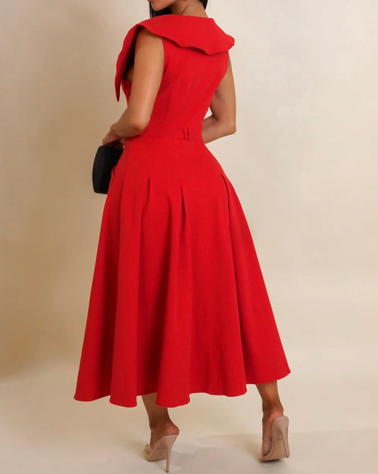 MAKENZIE MIDI DRESS ( Red )