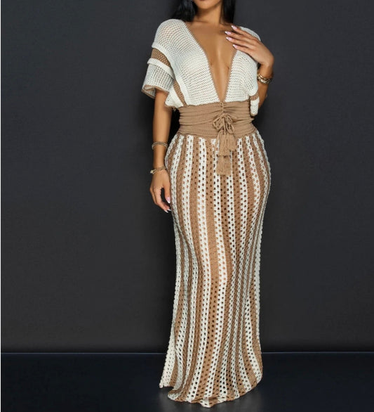 HILARY SKIRT SETS ( Beige )