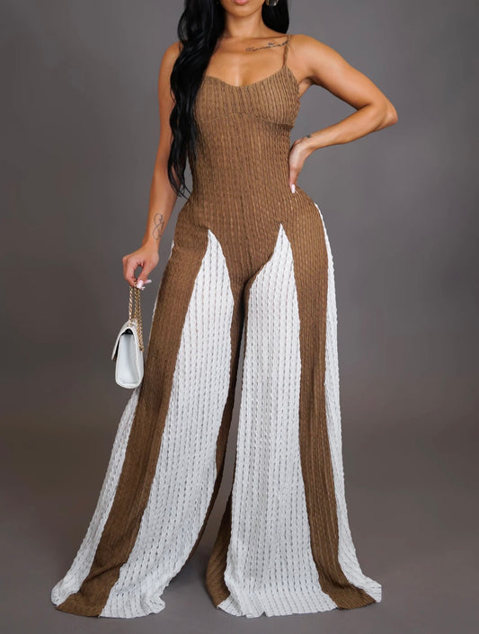 FRISKY GIRL JUMPSUIT ( Brown )
