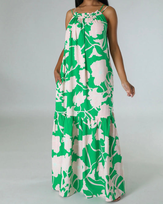 ROWLANDIA MAXI DRESS ( Green )