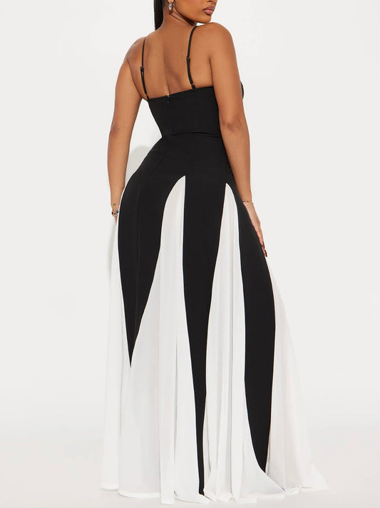SPOTLIGHT MAXI DRESS ( Black/White )