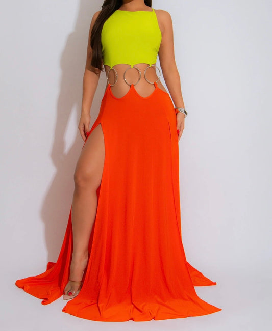 WILLOW MAXI DRESS ( Orange )