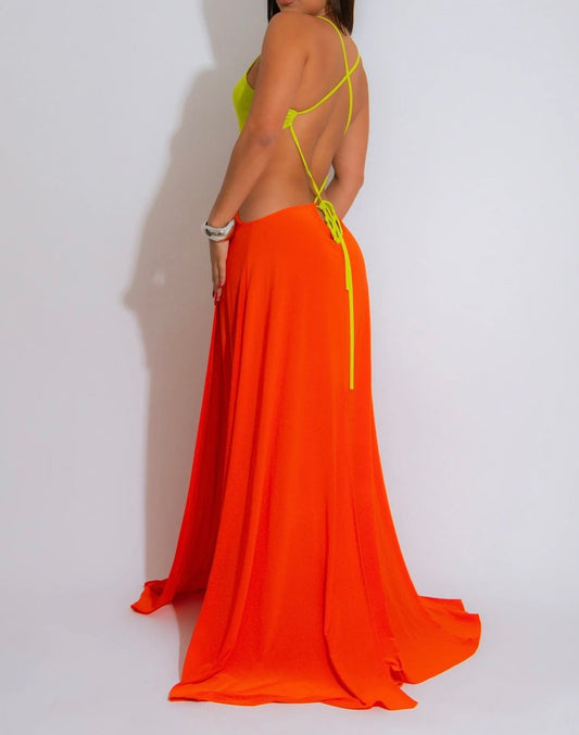 WILLOW MAXI DRESS ( Orange )