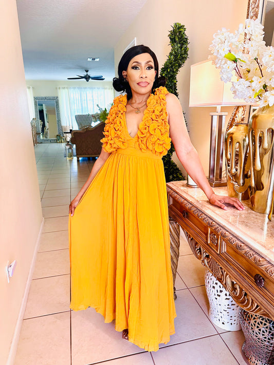 KIALEA MAXI DRESS ( Mustard )