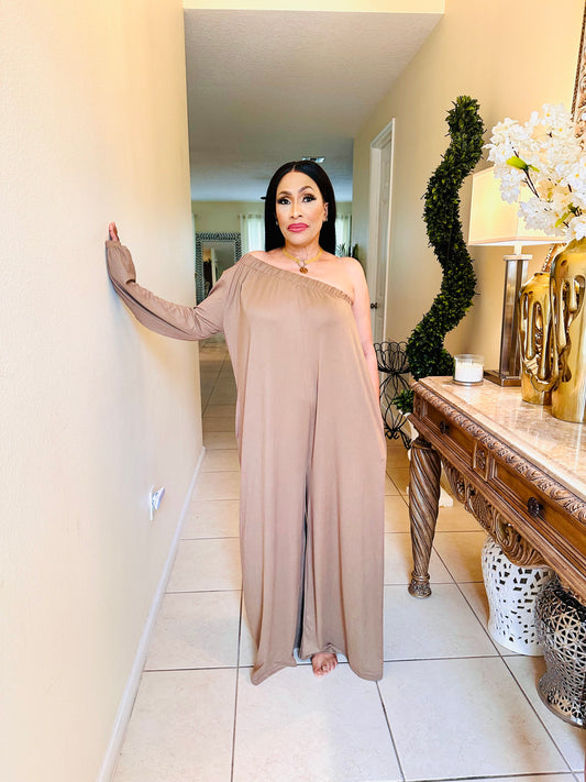 CHELSI JUMPSUIT ( Brown )