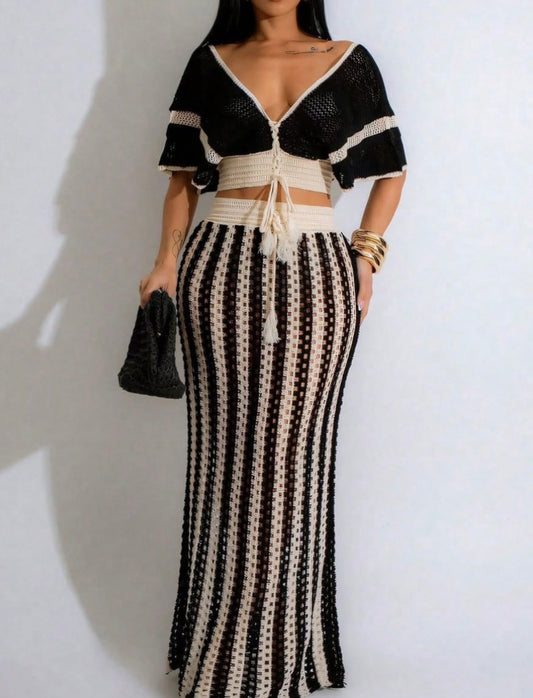 HILLARY SKIRT SET ( Black )