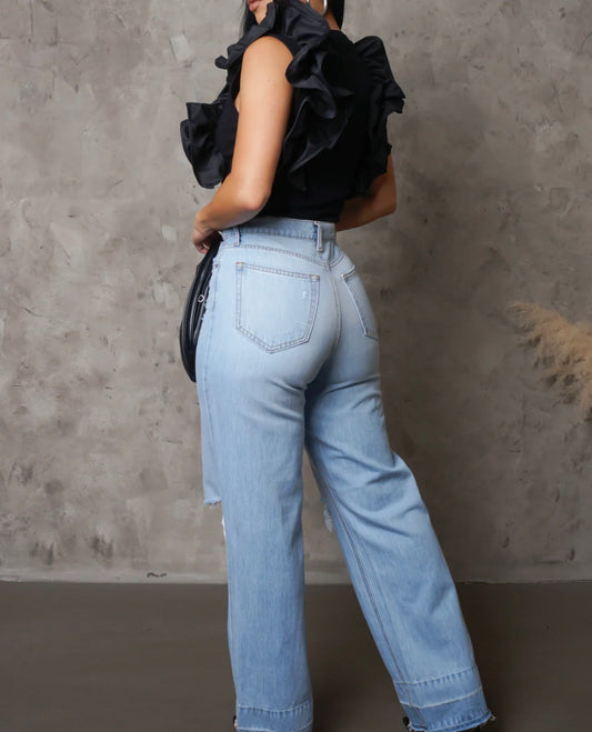 CINDI RUFFLED TOP