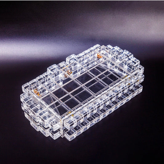CLEAR ACRYLIC CLUTCH PURSE
