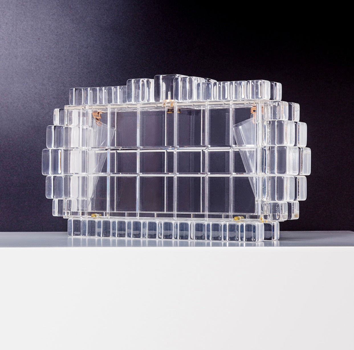 CLEAR ACRYLIC CLUTCH PURSE