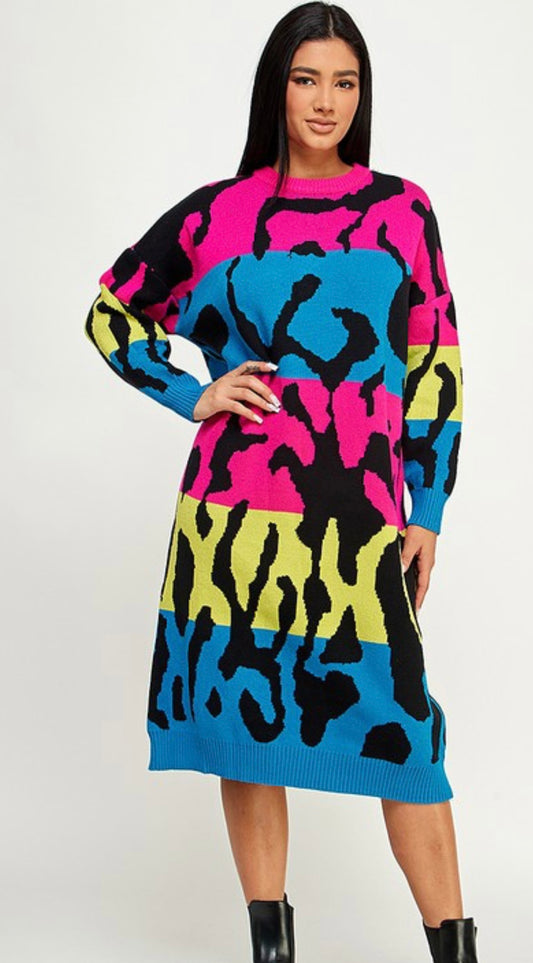 Mock Neck Sweater Dress