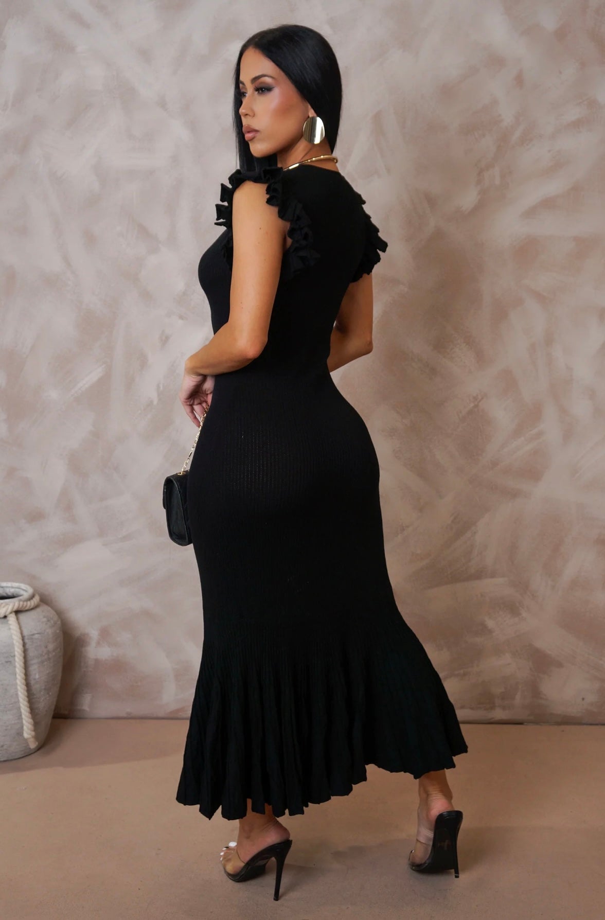 LEECIE MAXI DRESS ( Black )