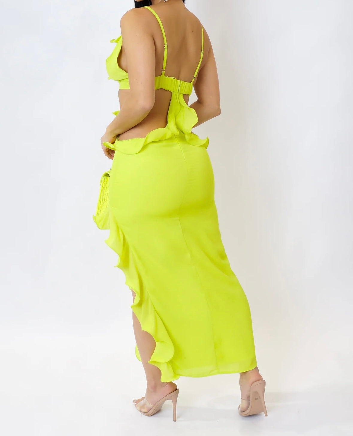 SUMMER WITH ME MIDI DRESS ( Neon Green )