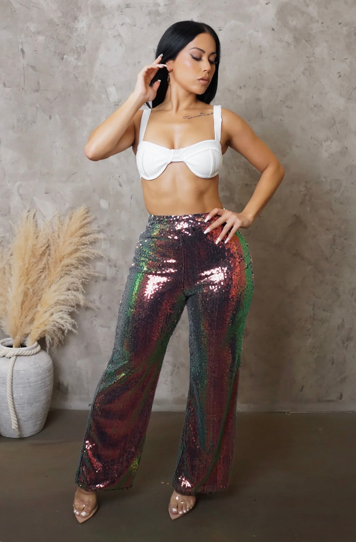 STARTING NOW PANTS ( Sequins Multi )