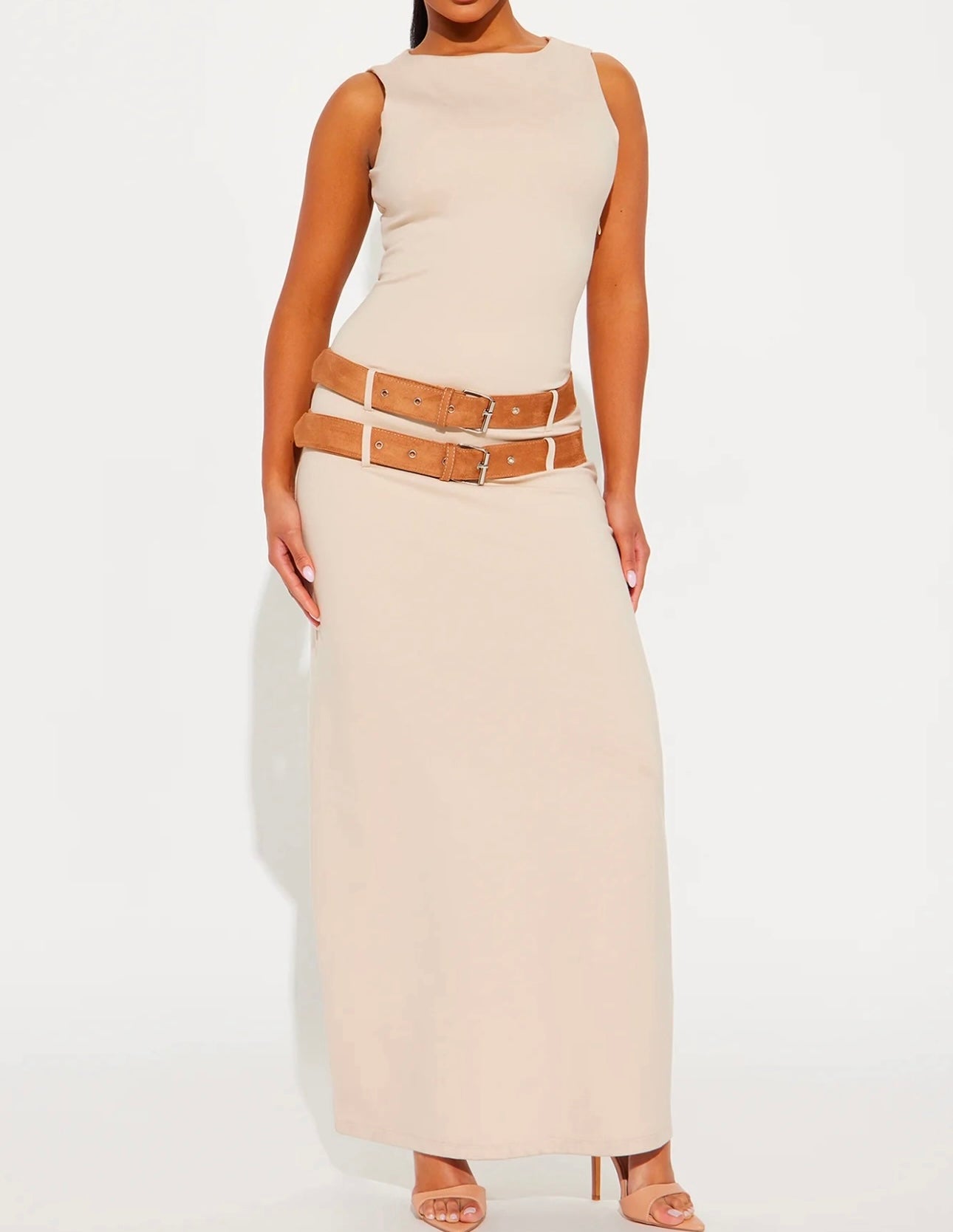 HEIDI MAXI DRESS ( Beige )