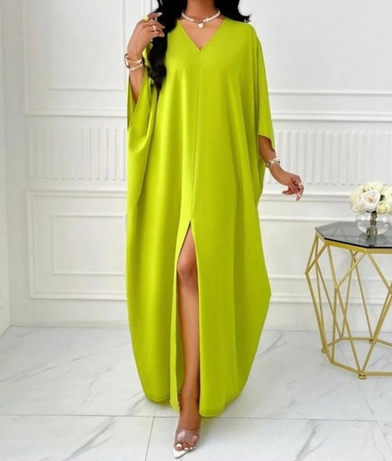 SAMANTHA MAXI DRESS ( Neon Green )