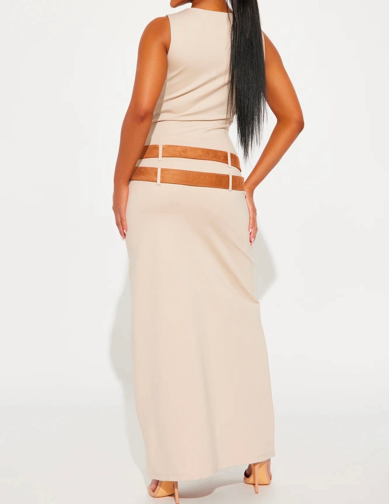 HEIDI MAXI DRESS ( Beige )