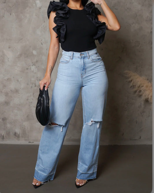 CINDI RUFFLED TOP