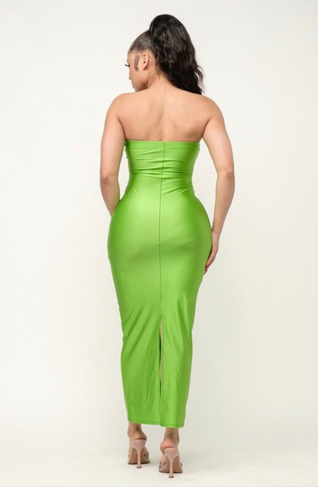 TRINITY TUBE TOP DRESS ( Green )