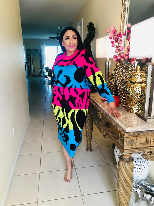 Mock Neck Sweater Dress